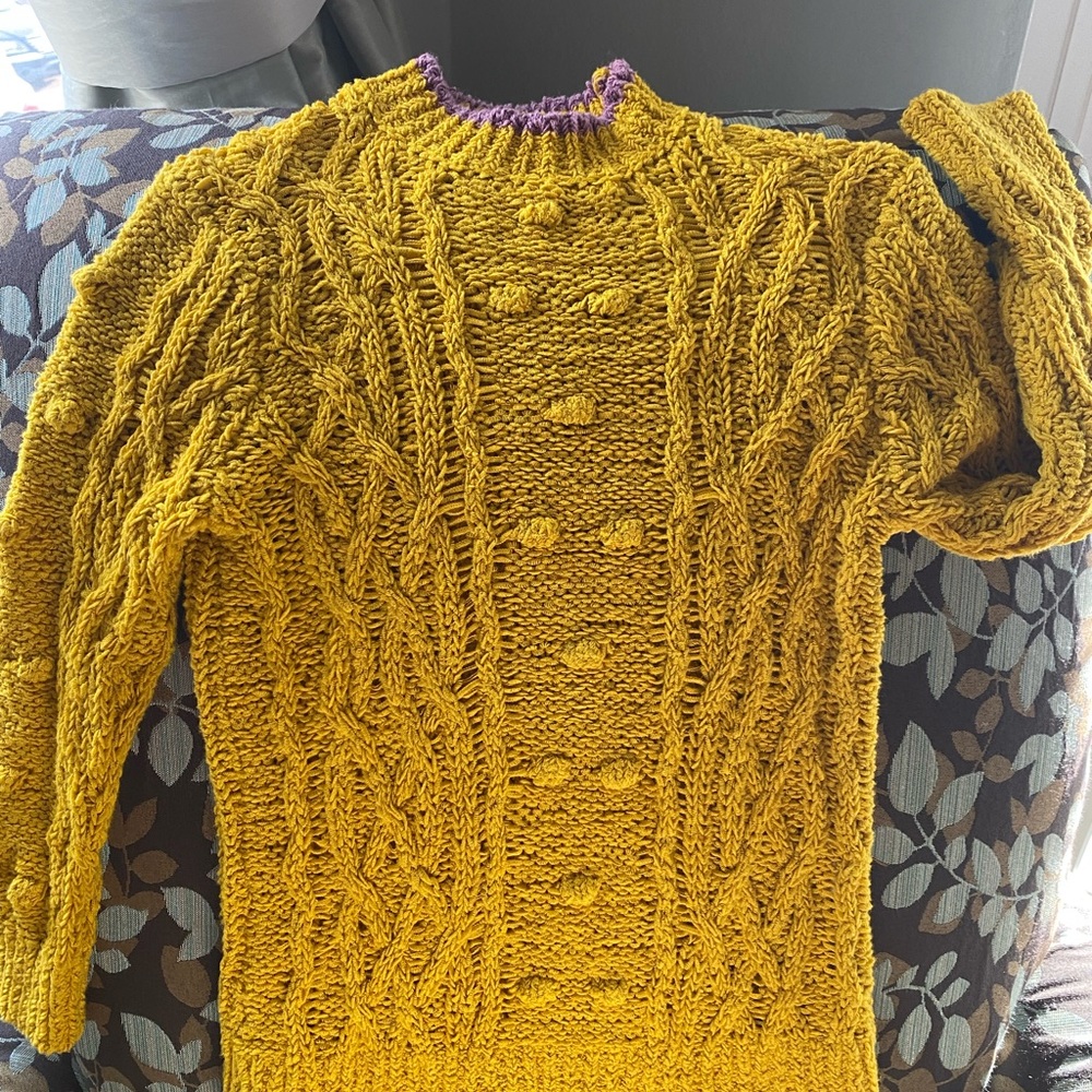 Zara Girls mustard sweater